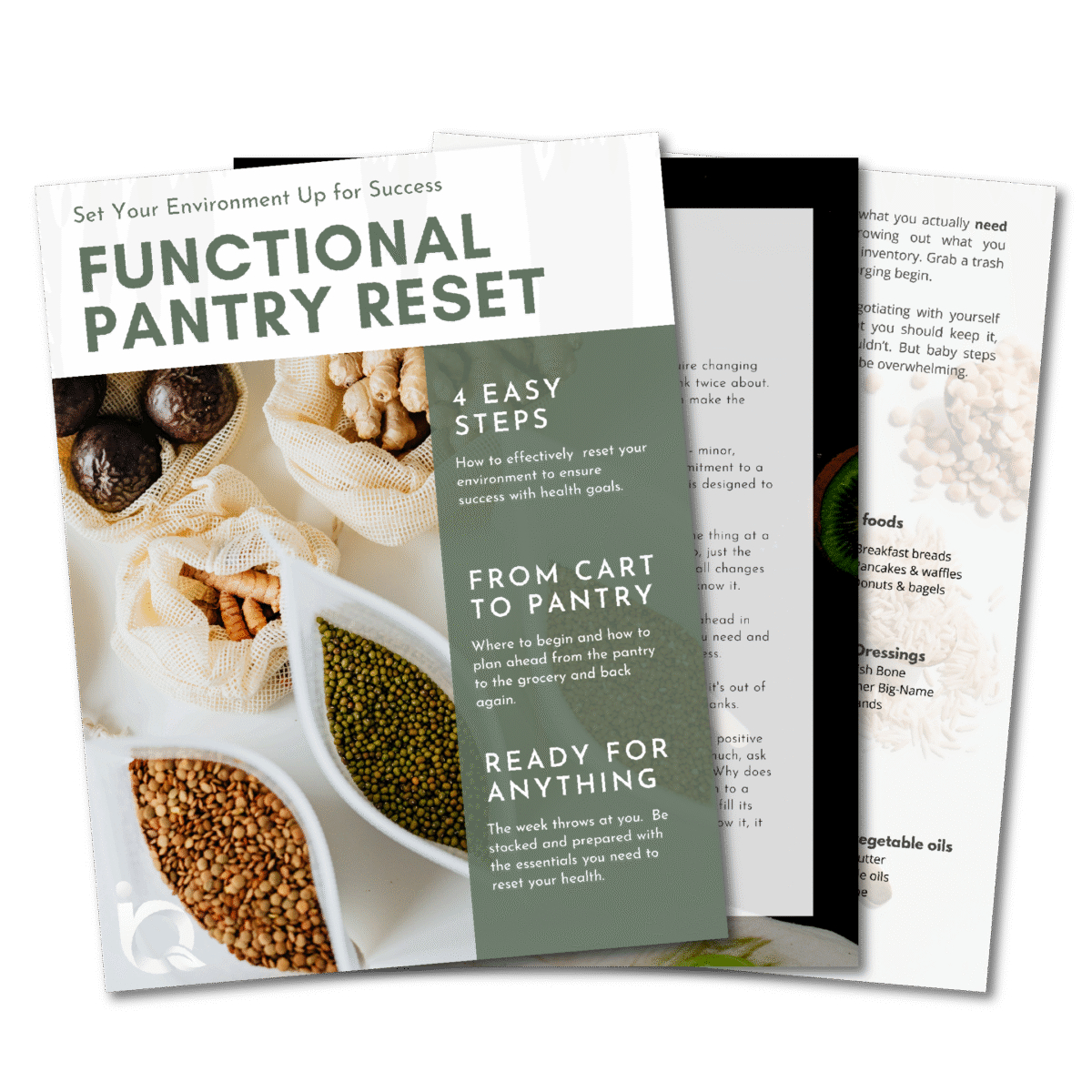 sample pages from the Free Functional Pantry Reset Guide